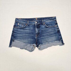 7 for all mankind womens denim shorts 32